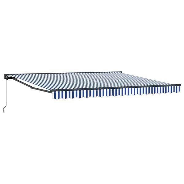 vidaXL Cortina Retractabilă Manual Albastru și Alb 400 &times; 300 cm