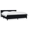 vidaXL Pat box spring cu saltea, negru, 180x210 cm, catifea