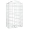 vidaXL Coș gabion arcuit, 100x50x160/180 cm, fier galvanizat