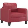 vidaXL Canapea de o persoană, roșu vin, 60 cm, piele ecologică