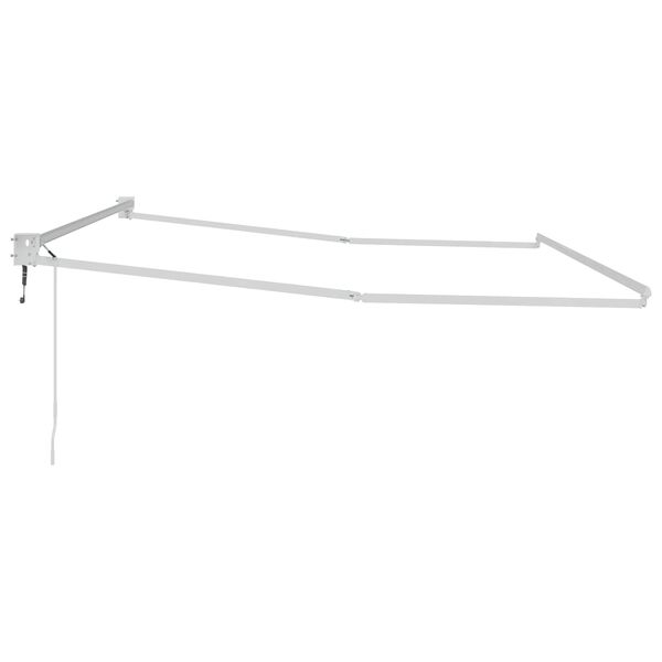 vidaXL Cadru copertină retractabil electric Alb 4 x 2 m Aluminiu