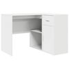 vidaXL Birou de colț cu sertar Alb 102 x 88 x 75 cm