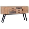 vidaXL Dulap lateral, 110x30x75 cm, lemn masiv de tec