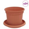 vidaXL Ghivece pentru plante 24 pcs Roșu cărămidă &Oslash; 12,5 x 10 cm
