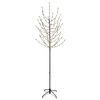 vidaXL Brad de Crăciun LED Negru 47 x 210 cm Oțel 180 LED-uri
