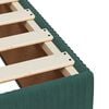 vidaXL Pat box spring cu saltea, verde &icirc;nchis, 100x200 cm, catifea
