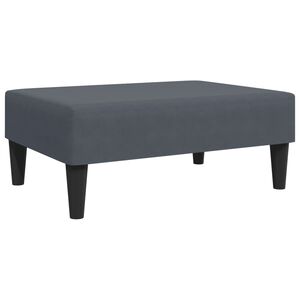 vidaXL Taburet, gri &icirc;nchis, 77x55x31 cm, catifea