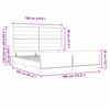 vidaXL Cadru de pat cu headboard Negru 180 x 200 cm țesătură