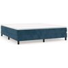 vidaXL Pat box spring cu saltea, albastru &icirc;nchis, 160x200 cm, catifea