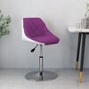 vidaXL Scaun de bar, violet şi alb, piele ecologică