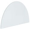 vidaXL Placă de sticlă pentru semineu Transparent 800 x 500 mm Sticlă