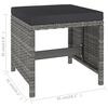 vidaXL Set mobilier de exterior, 6 piese, gri, poliratan, lemn acacia