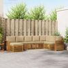 vidaXL Set canapea sectională cu pernă 8 pcs Natural și Bej