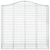 vidaXL Coșuri gabion arcuite 5 buc, 200x50x180/200 cm, fier galvanizat
