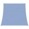 vidaXL P&acirc;nză de umbră 4 / 5 x 4 m HDPE Dreptunghiular Albastru și Alb