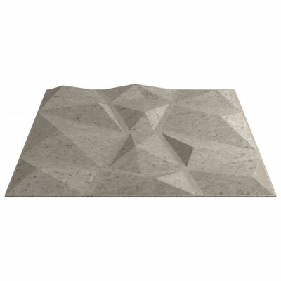 vidaXL Panouri de perete 24 buc. gri beton 50x50 cm XPS 6 m² diamant