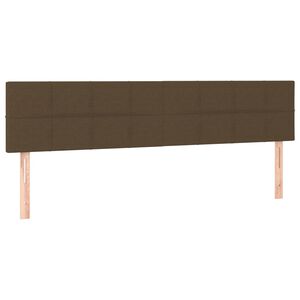 vidaXL Tăblii de pat, maro &icirc;nchis, 200x5x78/88 cm, textil