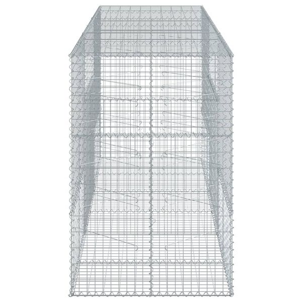 vidaXL Coș gabion cu capac, 300x100x150 cm, fier galvanizat