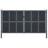 vidaXL Poartă de grădină din oțel 400x175 cm antracit