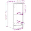 vidaXL Dulap lateral cu uși din sticlă, stejar maro, 35x37x75,5 cm