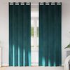 vidaXL Perdele opace 2 pcs Verde &icirc;nchis 140 x 260 cm Catifea
