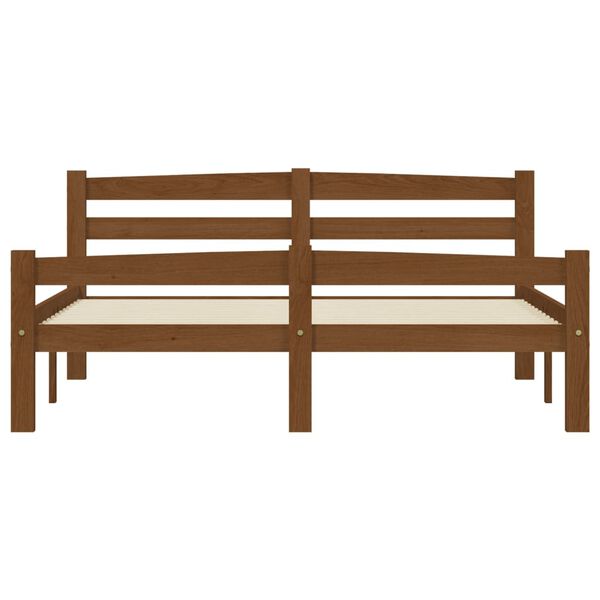 vidaXL Cadru de pat, maro miere, 120x200 cm, lemn masiv de pin