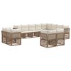 vidaXL Set de canapele pentru grădină 12 pcs Bej poliratan