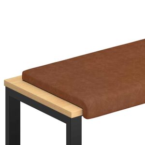 vidaXL Perna pentru bancă Piele artificială Maro Ad&acirc;ncime 35 cm