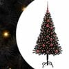 vidaXL Brad de Crăciun Negru 120 cm PVC