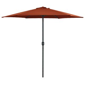vidaXL Umbrelă de soare cu st&acirc;lp aluminiu, cărămiziu, 270x246 cm
