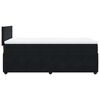 vidaXL Pat box spring cu saltea, negru, 90x200 cm, catifea