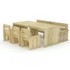 vidaXL Set mobilier de grădină, 5 piese, lemn de pin tratat