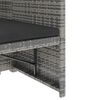 vidaXL Set mobilier de grădină cu perne, 5 piese, gri, poliratan