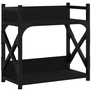 vidaXL Suport imprimantă 2 niveluri negru 40x20x40 cm lemn prelucrat