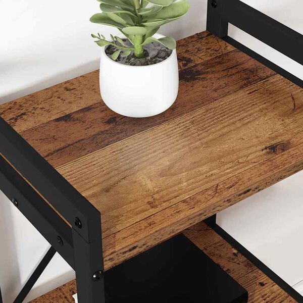 vidaXL Raft pentru cărți Lemn vechi 40 x 30 x 50 cm Lemn compozit