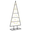 vidaXL Pom de Crăciun din metal KUOPIO 90 cm Alb cald