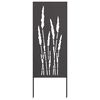 vidaXL Ecran de intimitate pentru grădină Floral Negru 50 x 140 cm
