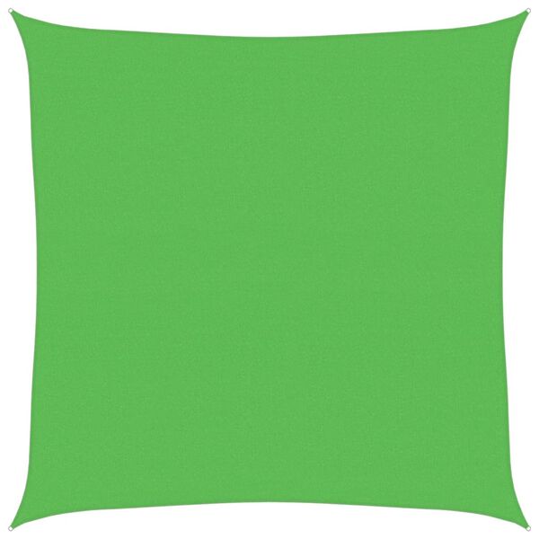 vidaXL P&acirc;nză parasolar, verde deschis, 4x4 m, HDPE, 160 g/m&sup2;