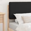 vidaXL Cadru de pat cu tăblie tapițată cu headboard Negru 75 x 190 cm