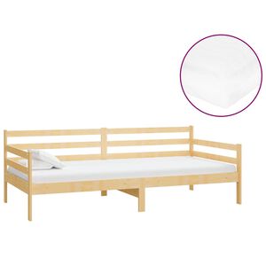 vidaXL Pat de zi cu saltea, 90x200 cm, lemn masiv de pin