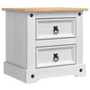 vidaXL Noptieră cu sertar Corona Alb 53 x 39 x 47 cm Lemn de pin masiv