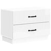 vidaXL Dulap de noapte Alb foarte lucios 62 x 34,5 x 44,5 cm