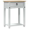 vidaXL Masă consolă Alb 55 x 35 x 73 cm Lemn de pin masiv