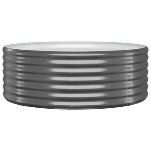 vidaXL Jardinieră, antracit, 100x100x36 cm, oțel galvanizat