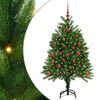 vidaXL Brad de Crăciun cu 150 LED cu suport Verde 120 cm PE