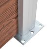 vidaXL Set panouri gard, 353x146 cm, maro, WPC