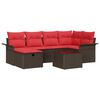 vidaXL Set de canapele pentru grădină cu pernă 7 pcs Rattan poli