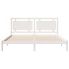 vidaXL Cadru pat foarte lung fără saltea, alb, 200x210 cm lemn masiv