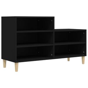 vidaXL Pantofar, negru, 102x36x60 cm, lemn compozit