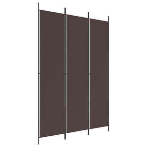 vidaXL Paravan de cameră cu 3 panouri, maro, 150x220 cm, textil